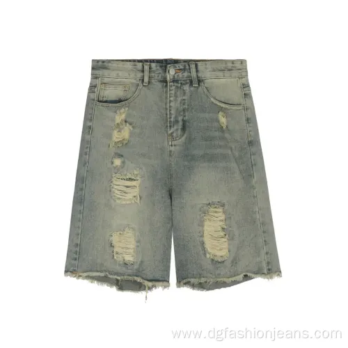 Vintage Jeans Light Wash Denim Cotton Shorts